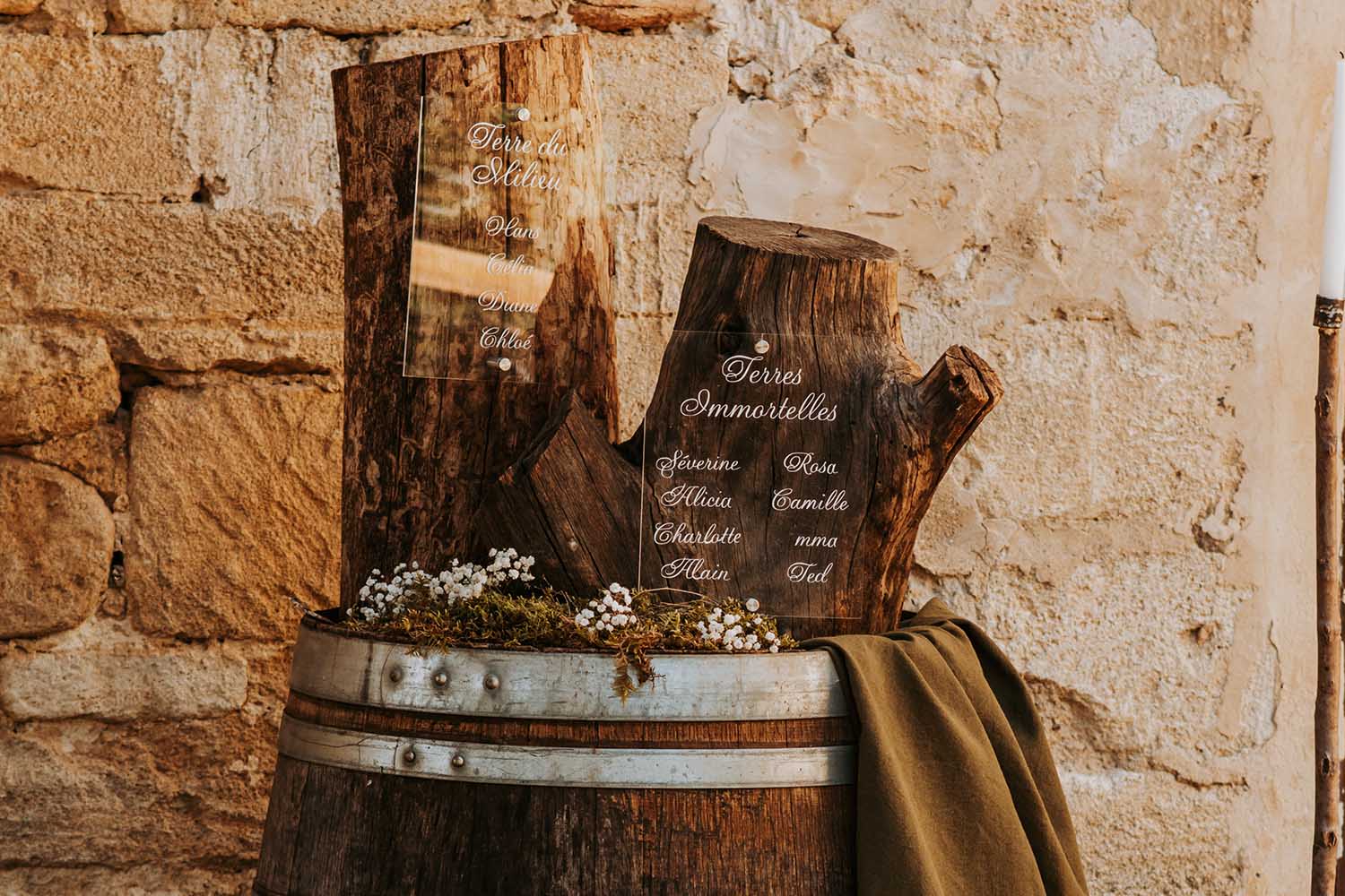 signalétique personnalisée pour mariage sur mesure